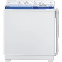 Washing Machine, 40Lbs Twin Tub Laundry with Built-in Drain Pump, Semi-Automatic Washer & Spinner, Portable Washing Machine 1
