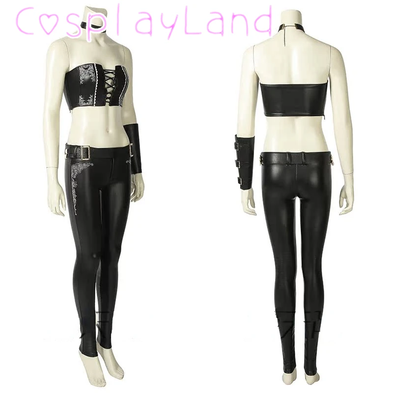 

Trish Cosplay Costume DMC 5 Trish Costumes Black Tube Top Pants Accessories Outfit Full Set Sexy Women Suit Comic Con Cosplay