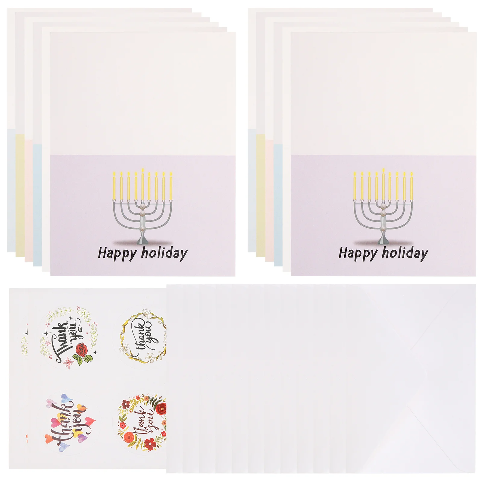 12 Pcs Hanukkah Greeting Card Supplies Invitation Chanukah Gift Cards for Paper