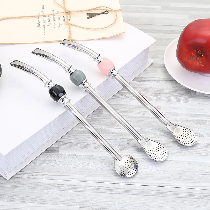 Stainless Steel straws Yerba Mate Bombilla Tea Gourd reusable Straws Filtered Spoon Straw Mate Drink bombilla Drinking