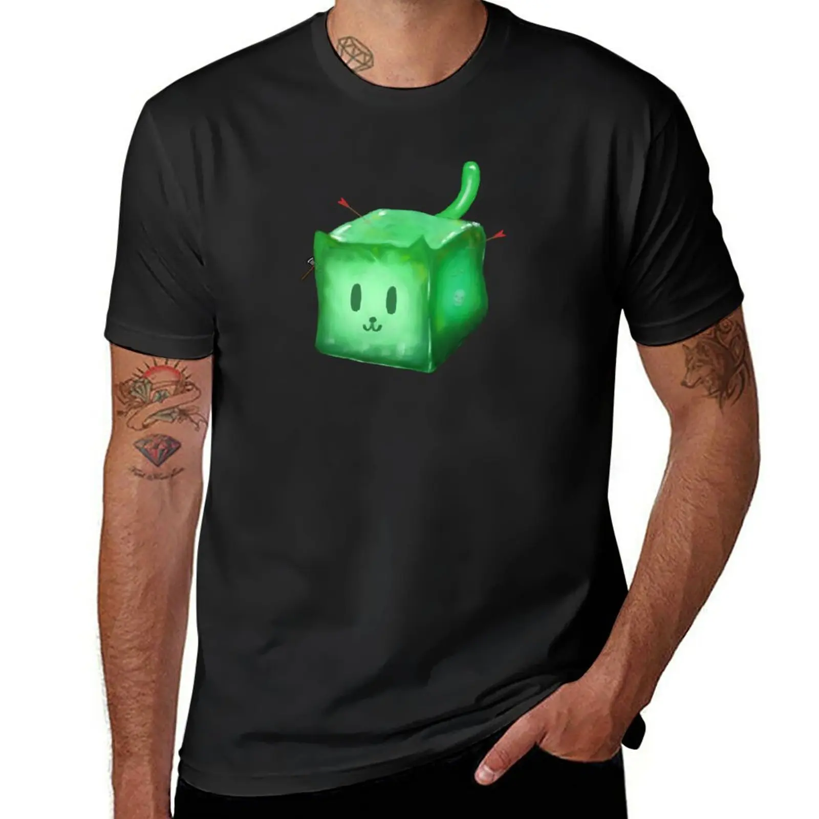 

New Gelatinous Cube Cat T-Shirt graphic t shirts Anime t-shirt Men's t-shirts
