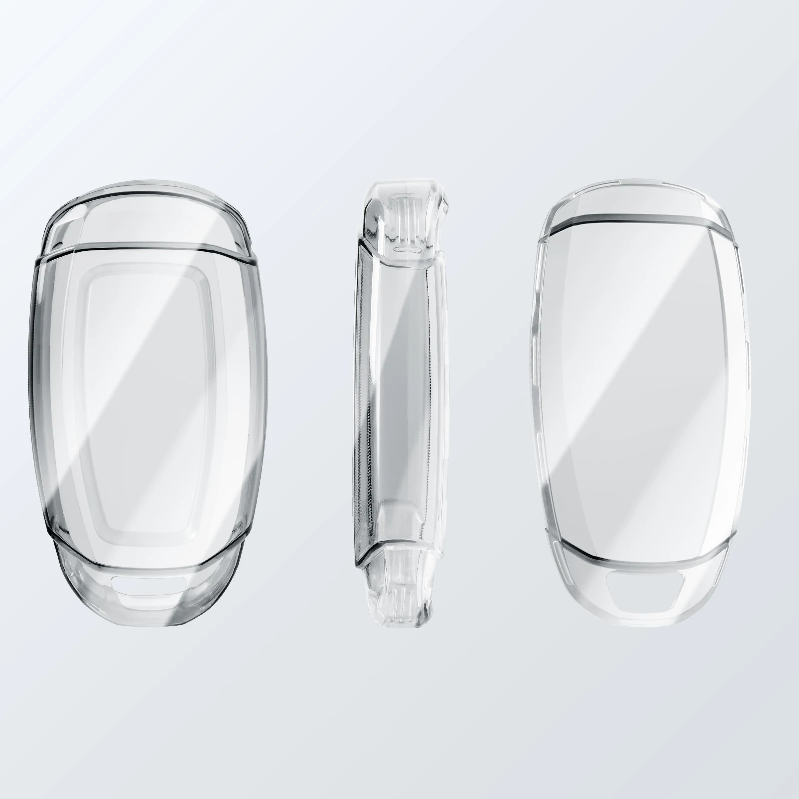Transparent Car Key Holder with Keychain