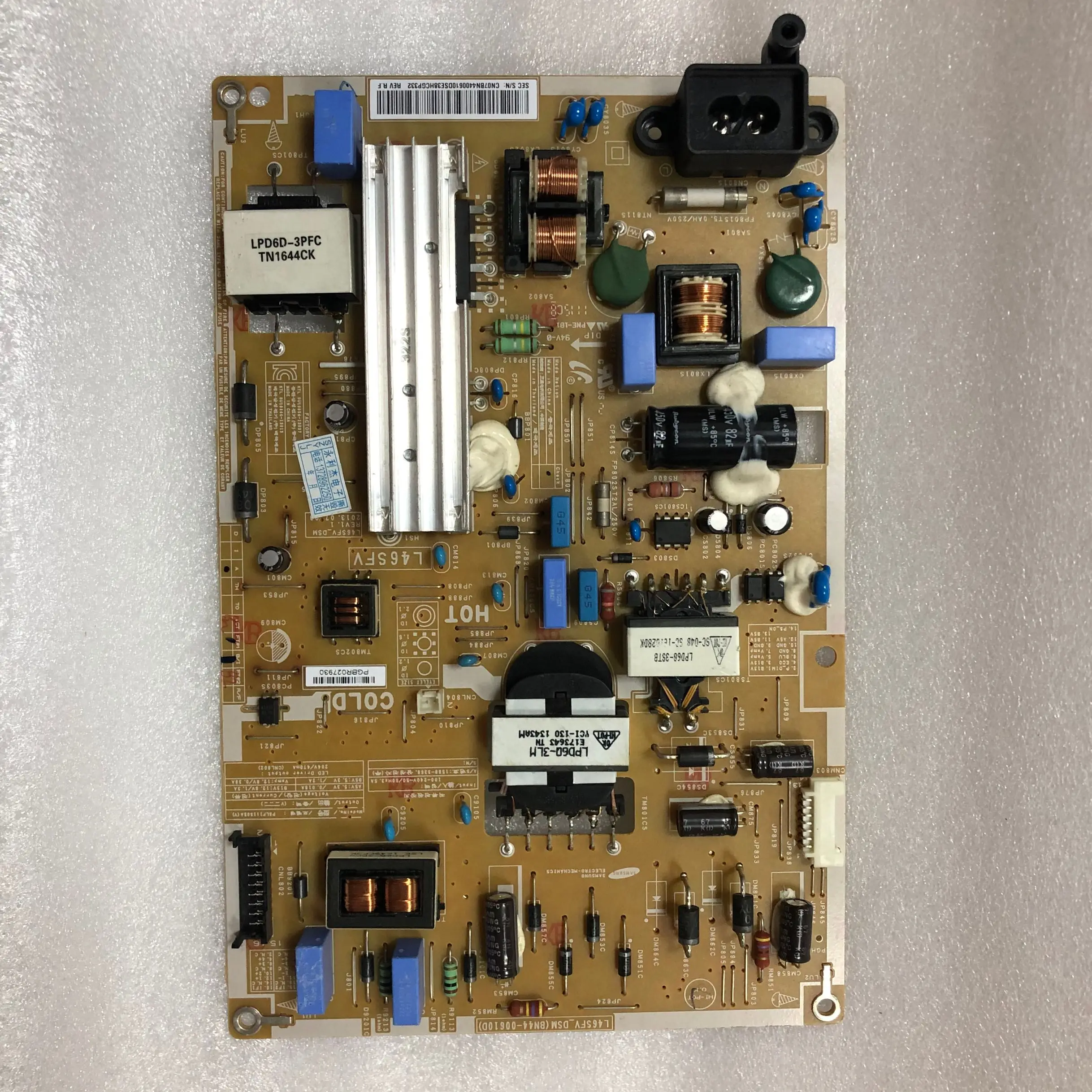 power board for 90%new UA46F5080AR L46SF-DSM BN44-00610A /L46SF-DPN BN44-00610D APSLF111505A in my stock