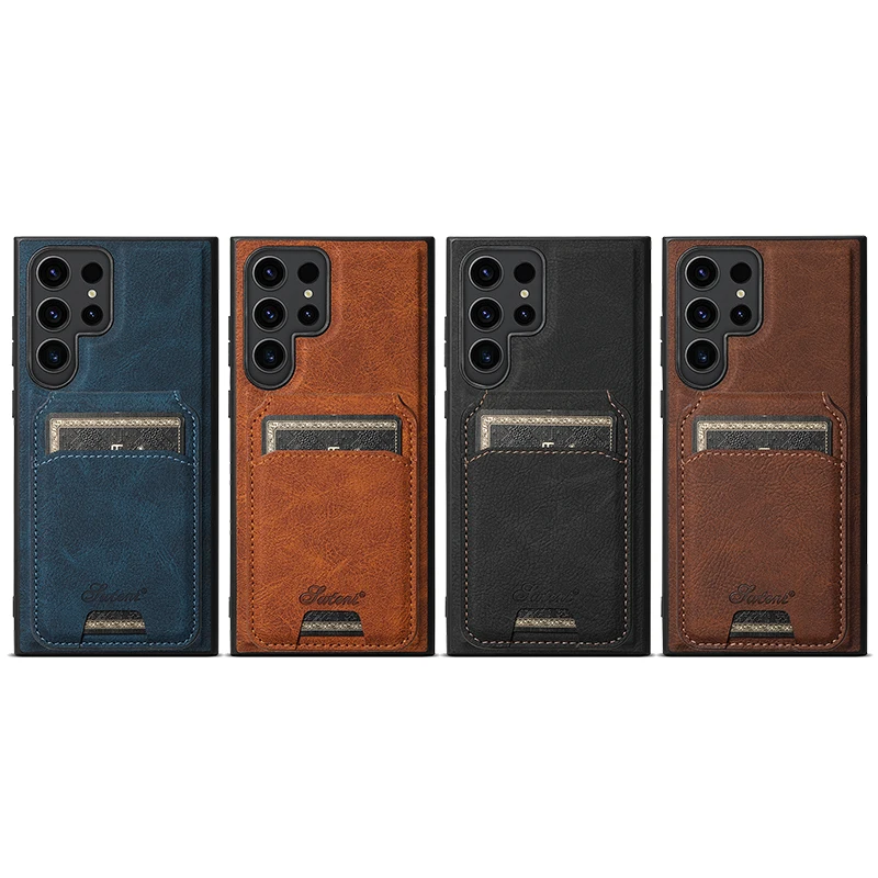 Premium 2-in-1 Detachable Leather Wallet Phone Case with Magnetic Card Holder and Wireless Charging Compatibility