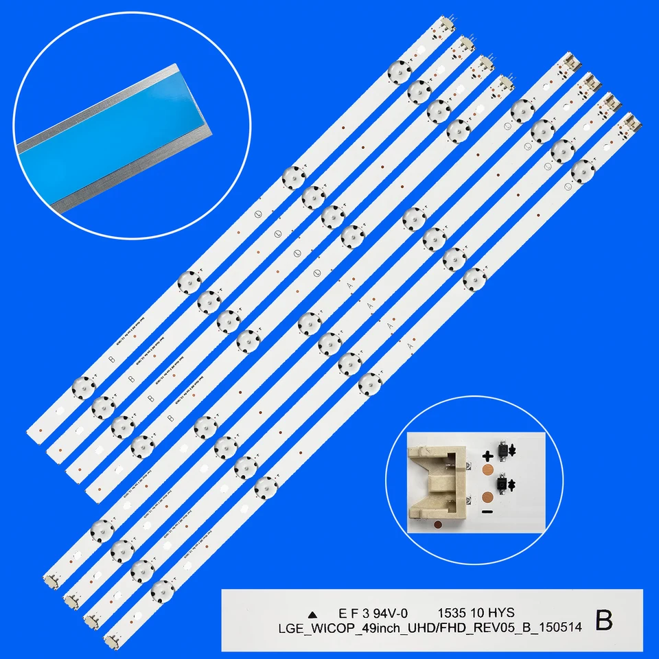 Striscia di retroilluminazione a LED per 49UF6400 49UH6100 Striscia di retroilluminazione a LED per 49UF6400 49UH6100