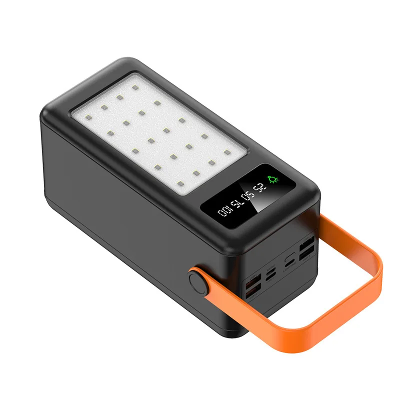 50000/100000mAh large capacity Portable Power Bank Outdoor camping lights External Battery Charger For Smartphone Built in Cable