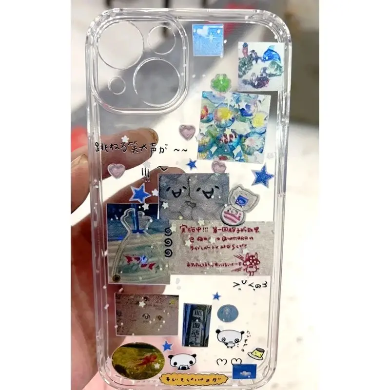 Korean Creative Splicing Graffiti Star Phone Case