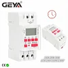 GEYA THC 15A 20A 30A Time Switch Weekly Programmable DIN Rail LCD Digital Timer Switch ACDC 12V 24V 110V 220V 240V 1