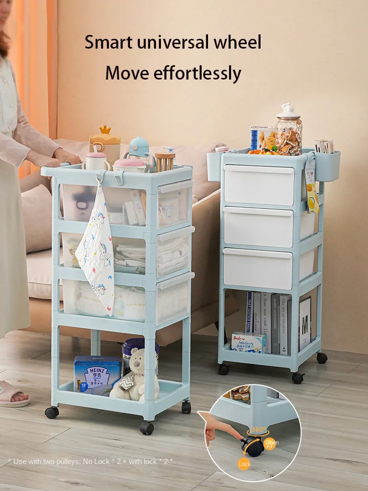 Storage Cabinet Snack Trolley Baby Shelf Drawer Type Snack Cabinet  Removable Baby Toy Storage Shelf Locker Home Multi-layer - AliExpress