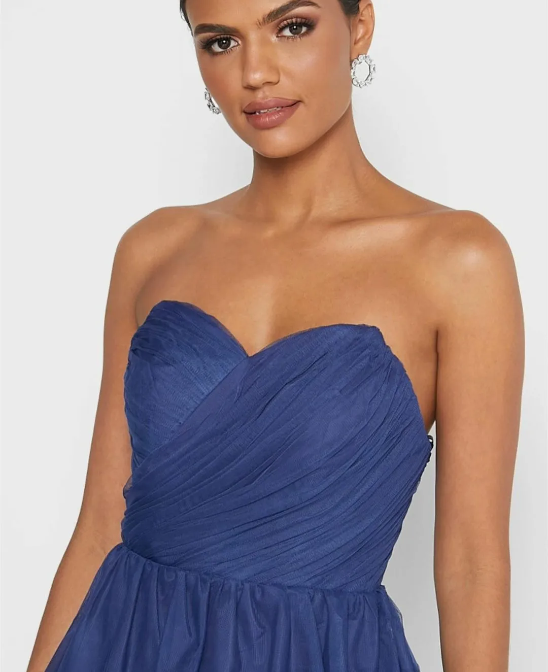 

Elegant Long Royal Blue Strapless Evening Dresses فساتين السهرة A-Line Pleated Floor Length Prom Dress Robe de soirée for Women