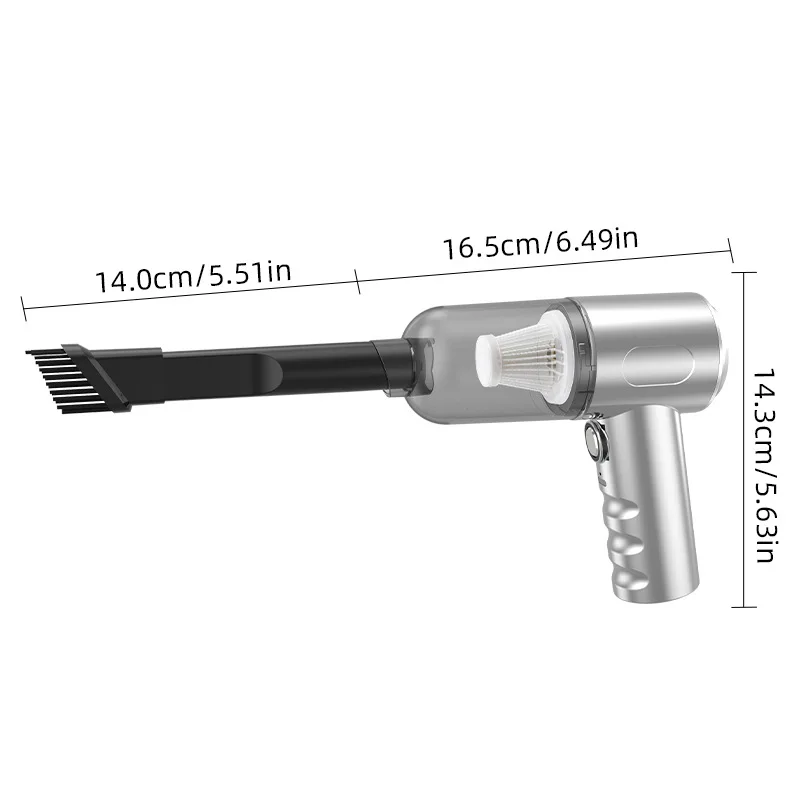 Car Vacuum Cleaner Handheld Small Car Cleaner High Power Mini Charging Multifunctional Blowing Tool Lighting Cleaning