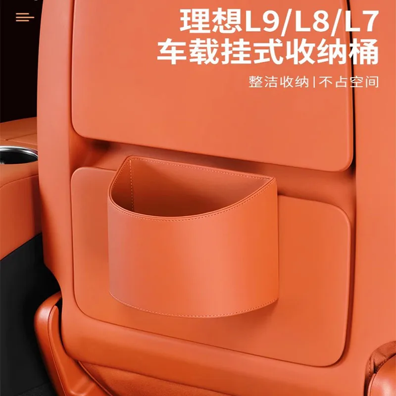 

For LiXiang L7 L8 L9 Seat back hanging storage box trash can accessories