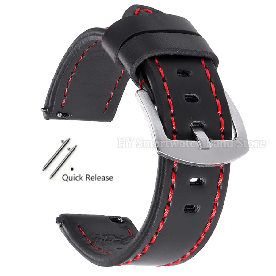 Premium Leather Smartwatch Band with Universal Quick Release Clasp