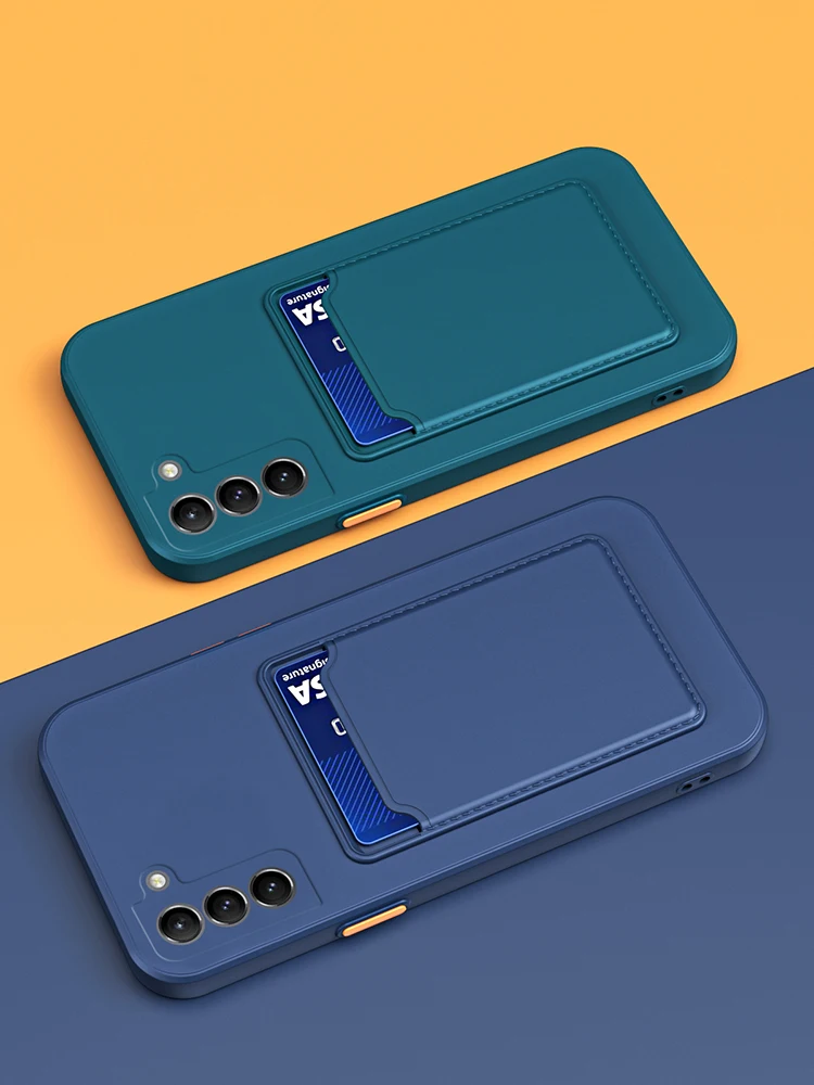 Étui portefeuille fin en TPU avec porte-cartes pour Samsung Galaxy S22, S21, S20 FE, Note 20, 10 Ultra Plus, A32, A42, A52, A72_voghion.com