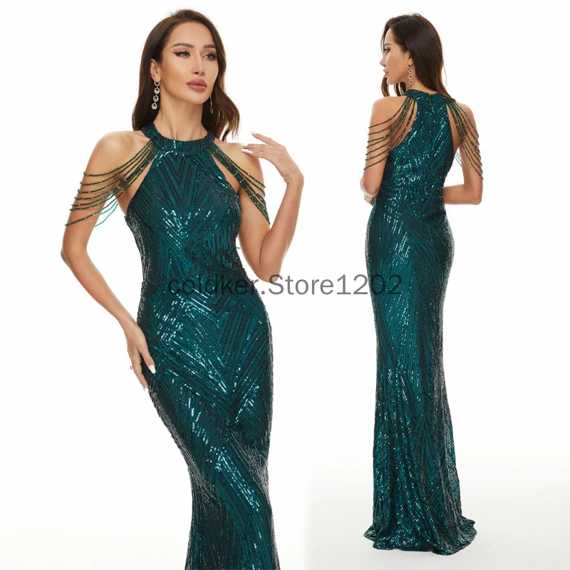 2026 Silver Mermaid Evening Long Dress Robe De Soiree Femme Vestidos De Fiesta Bridesmaid Dress Mariage Robe Vestidos 5