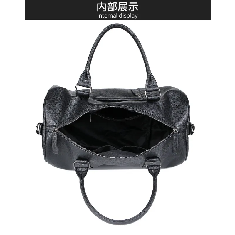 Men's Travel Bag Luxury Large Capacity  Luggage Duffle Bag Leather Portable Durable Crossbody Gym Purse Handbag Luggage Outdoor - 6