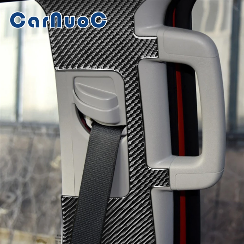 

For Toyota Tundra 2014 2015 2016 2017 2018 Seat Safe Belt Panel Decorative Stickers Car Interior Carbon Fiber Accessories