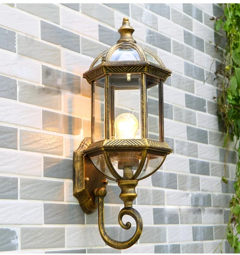 Outdoor porch light, waterproof pendant light, courtyard landscape decoration, retro LED lighting, suitable for terraces 6
