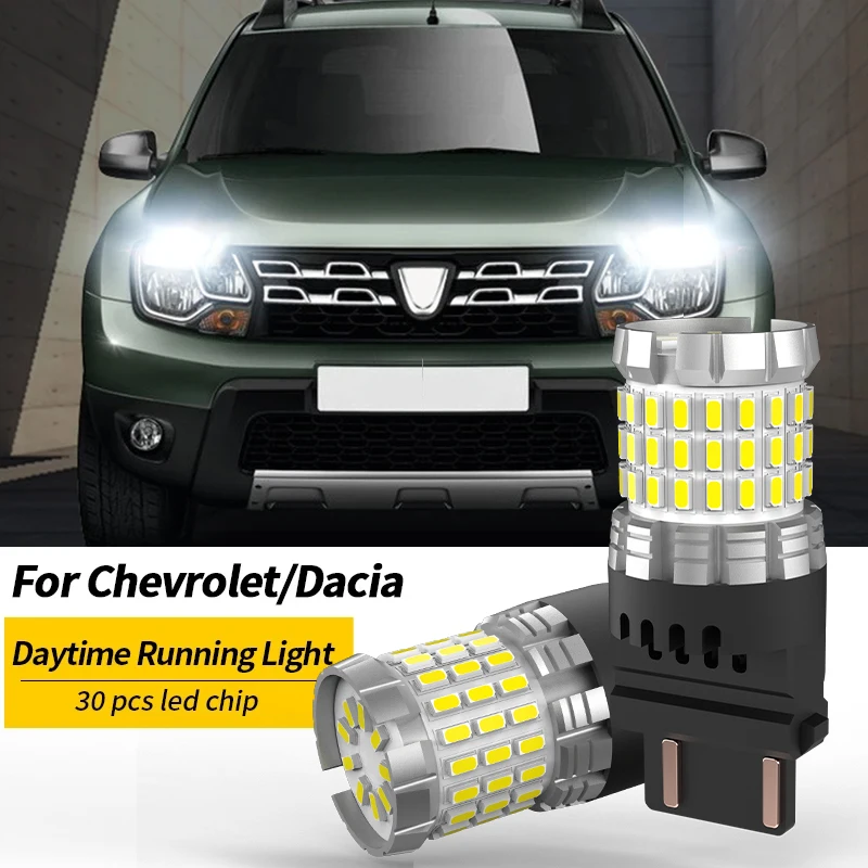 

2pcs LED Daytime Running Light DRL Bulb Lamp Canbus W21/5W 7443 T20 For Chevrolet Malibu Trax Dacia Duster Logan 2 Sandero