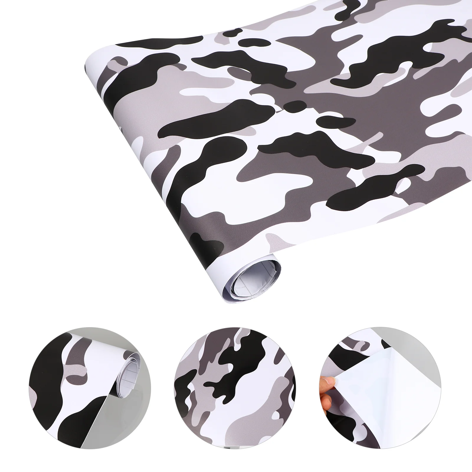 

Vinyl Car Adhesive Decal DIY Air Release Roll Desert Black White Camo Car Film