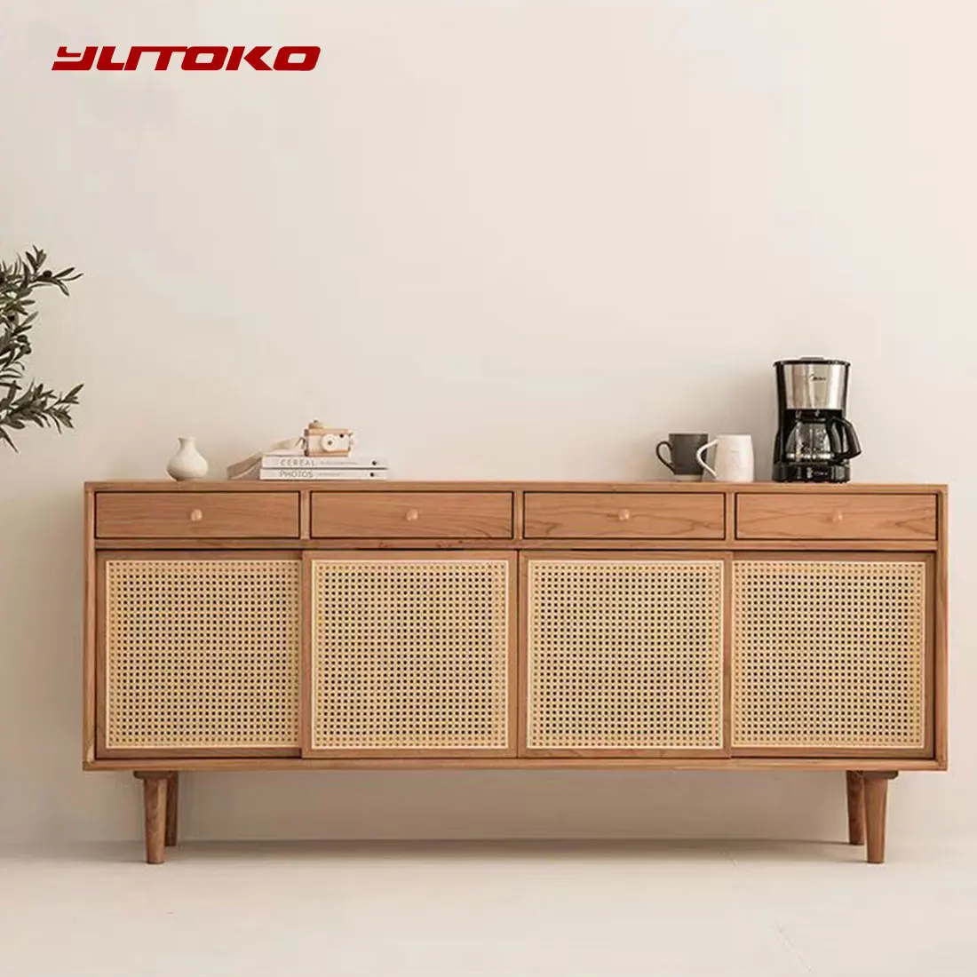 Yutoko-Poignée de meuble nordique en bois massif avec vis, bouton de garde-robe respectueux de l'environnement