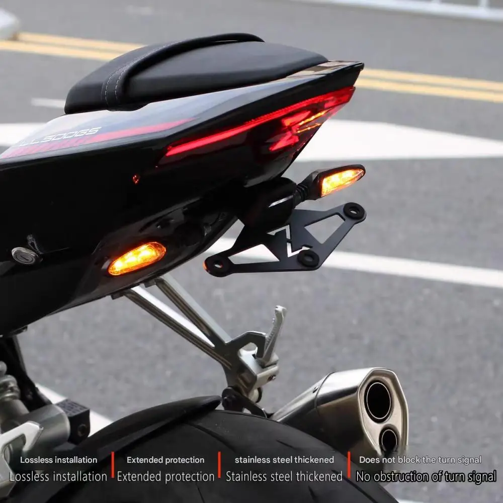 ZXMOTO 500RR 820RR 개조형 숏테일 번호판 프레임 - 번호판 프레임 비파괴 설치.