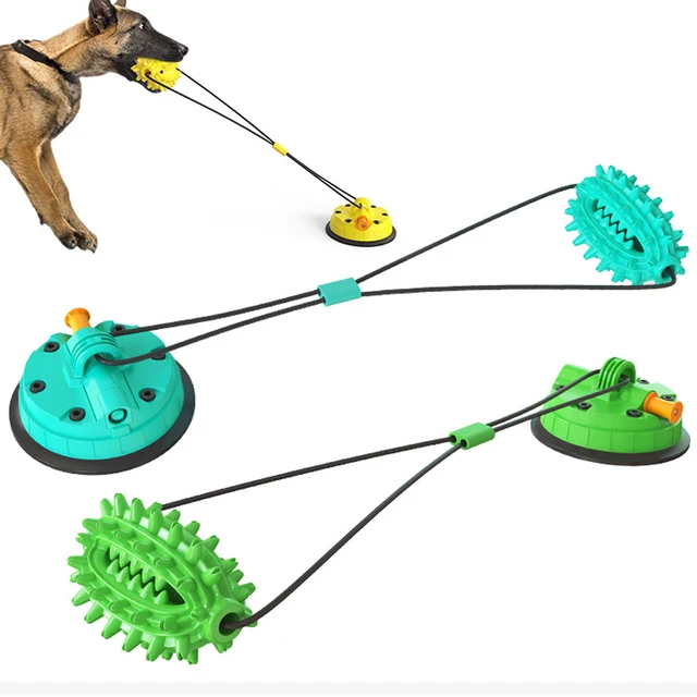 Smart Dog Suction Cup Tug of War Dog Toy Dog Rope Toys for Chewers Teeth Cleaning Interactive Pet Tug Toy for Boredom 6
