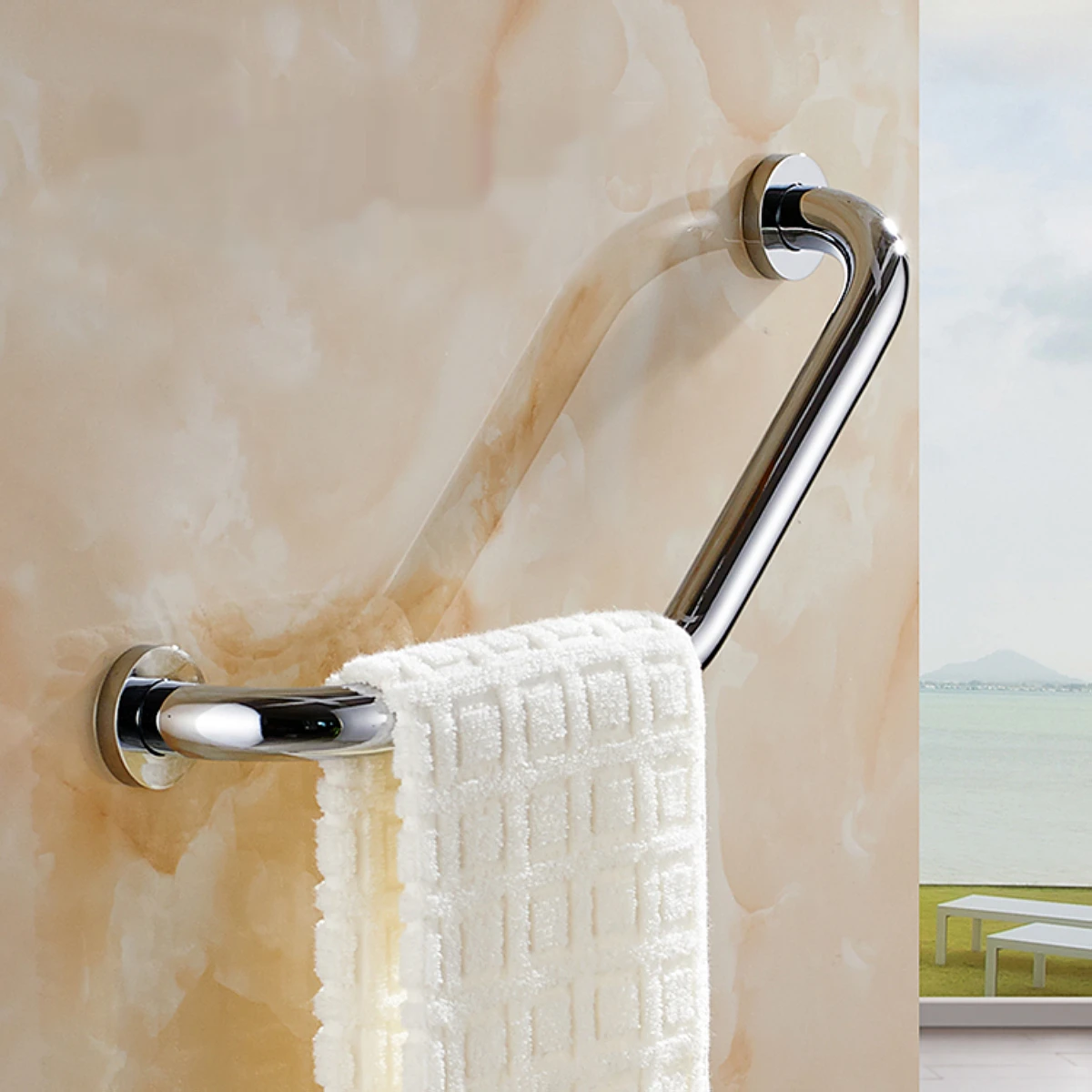 ที่วางแขนสแตนเลสในห้องน้ำ, ที่วางแขนอ่างอาบน้ำสำหรับผู้สูงอายุ, ห้องน้ำกันลื่นแบบหนา, ที่วางแขนห้องน้ำสำหรับผู้พิการ 1