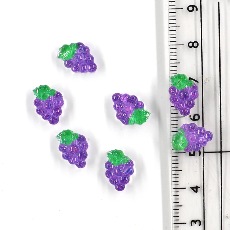 50Pcs Summer Kawaii 9mm Resin Mini Cherry Fruit Cabochon Ornament Jewelry Charms Nail Art Decoration Flatback Manicure Parts 4