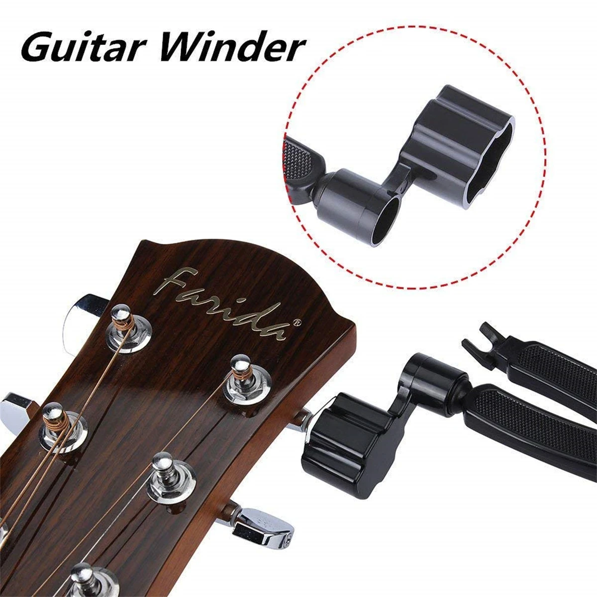 Guitar Repair Tool Guitar String Winder 3 IN 1 String Peg Winder String Cutter Pin Puller Instrument Maintenance Tool