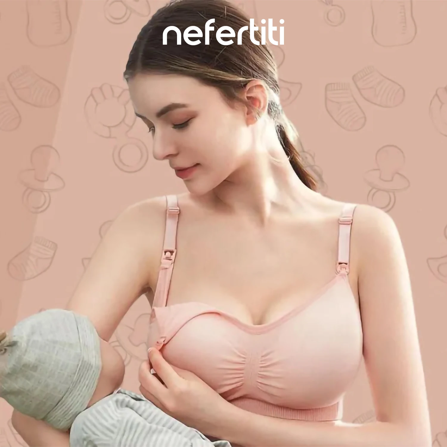 Women Maternity Nursing Bra Pregnancy Open Front Wireless Pads  Breastfeeding Underwear Convenient Feeding of Babies (Bands Size : L, Color  : Purple) : : Clothing, Shoes & Accessories