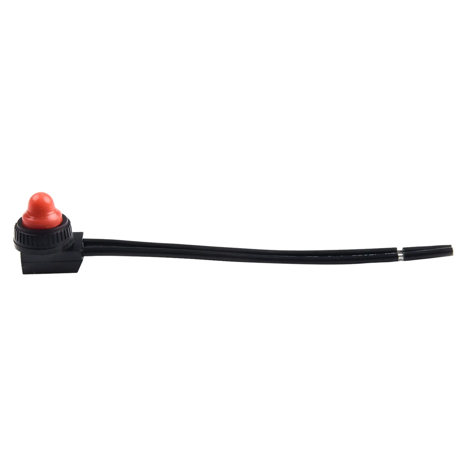Ein-Aus-Schalter, Drucktastenschalter, rot/schwarz, Gummiabdeckung, robust, wasserdicht, mit Leitungen, Draht, 12 V, 250 V, 3 A, Bakelit-Basis, KP107 – Detail 9