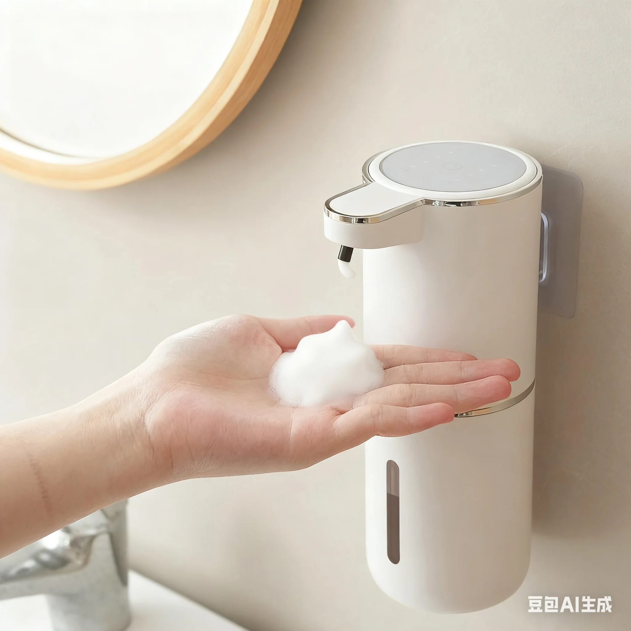 Rechargeable Touchless Foaming Soap Dispenser - 380ml, Adjustable Settings