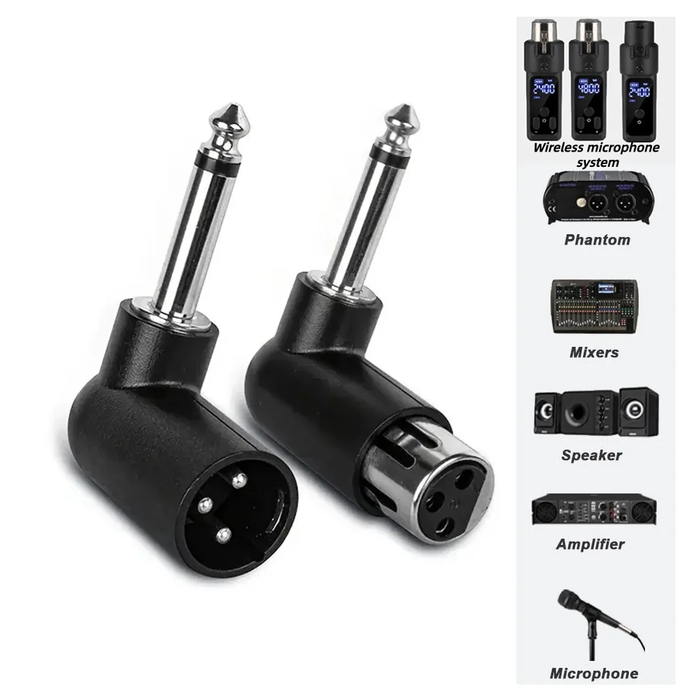 XLR 남성-6.35mm(1/4인치) 여성 어댑터 - 3핀 밸런스드 오디오 인터페이스, 마이크, 스피커, 오디오 인터페이스에 적합