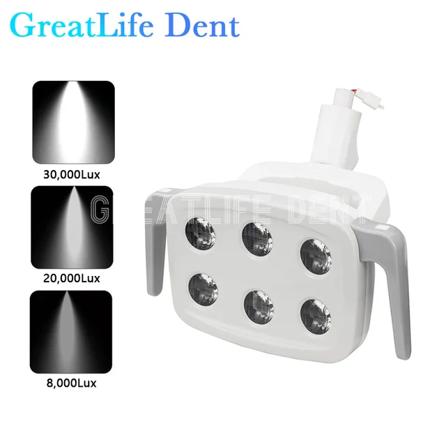 GreatLife 8W 6LED Dental Oral Operation Lamp Induction Sensor Light For Dentist Dental Reflector Shadowless Surgical Light Lamp