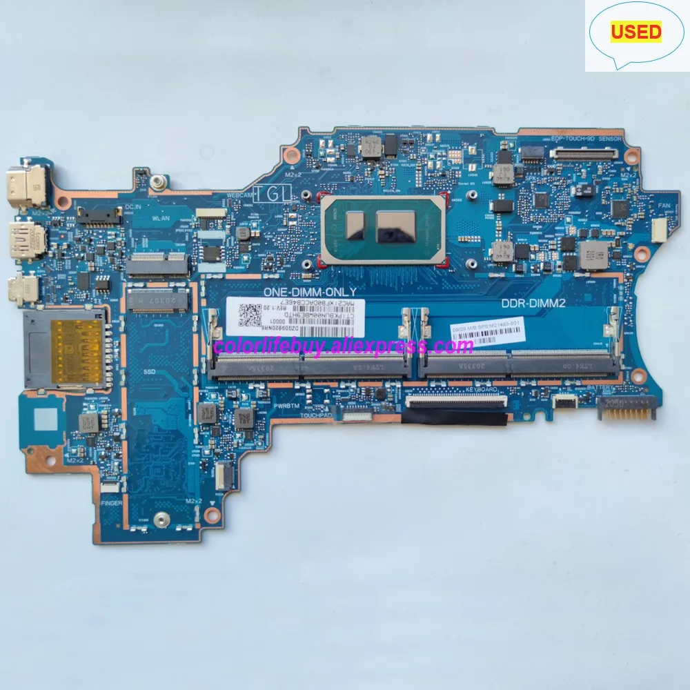 

Оригинальная б/у материнская плата для ноутбука 6050A3202801 Φ для HP PAVILION X360 14T-DW100 14-DW NB PC
