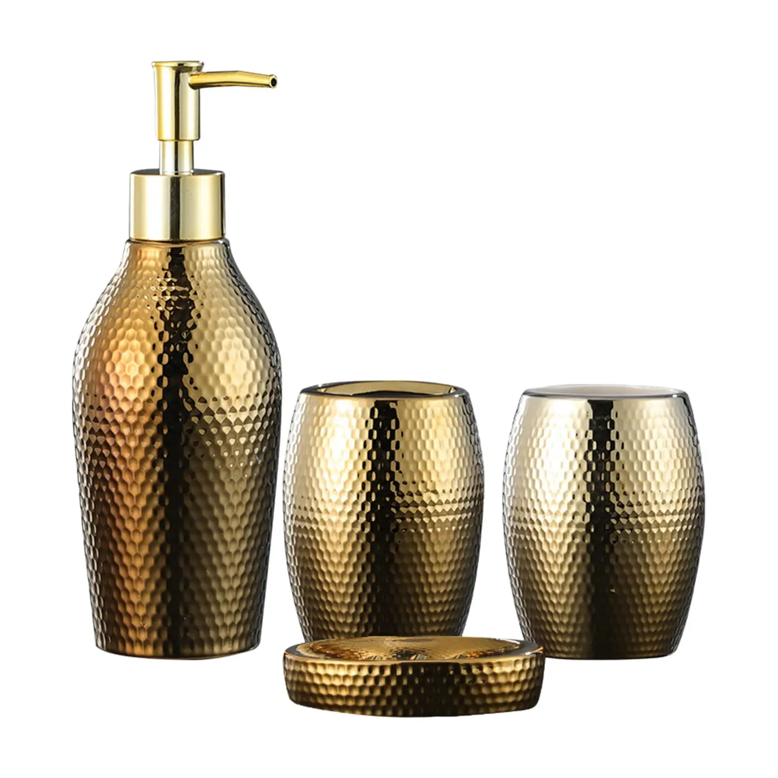 Bathroom Accessories Set Soap Dish Lotion Bottle Golden Decorative Home Neat Bathroom Accessories Set Soap Dish Lotion Bottle Golden Decorative Home Neat