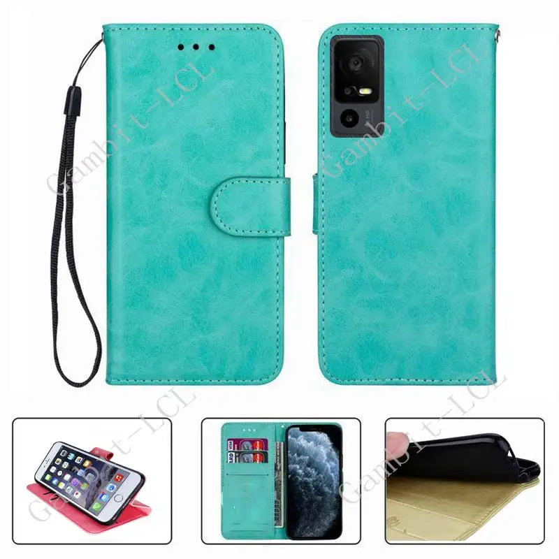 For Tcl 40R 5G 40 R T771K T771K1 T771H T771A 6.6" 2022 Wallet Case High Quality Flip Leather Phone Shell  Protective Cover Funda