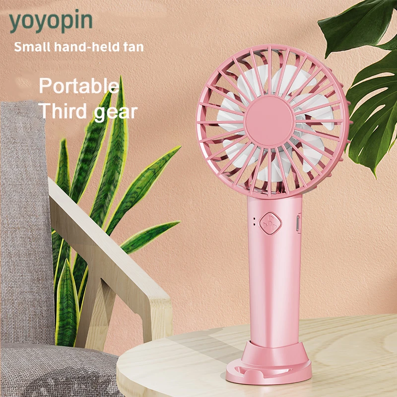 2022 New Usb Mini Strong Wind Handheld Fan Portable And Quiet