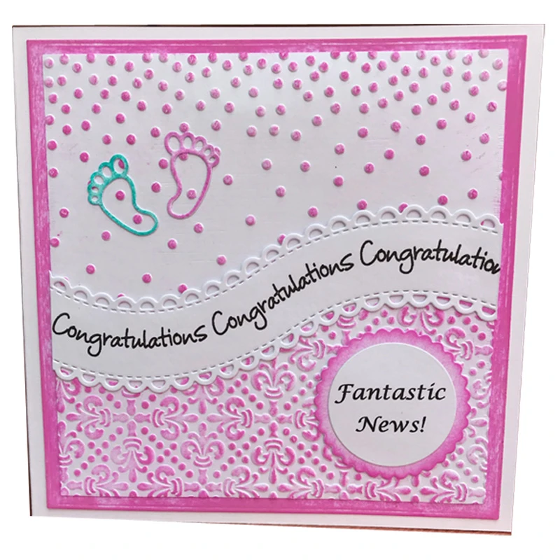 Embossing Folder Dotty Floral Star Scrapbooking Plastic Embosser