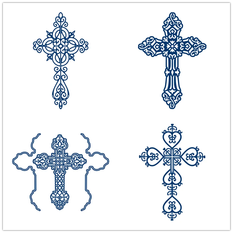 2023 Old Halloween Lace Cross Retro Christmas Metal Cutting Dies Paper Card Craft Mold Dies Scrapbooking No Timbri