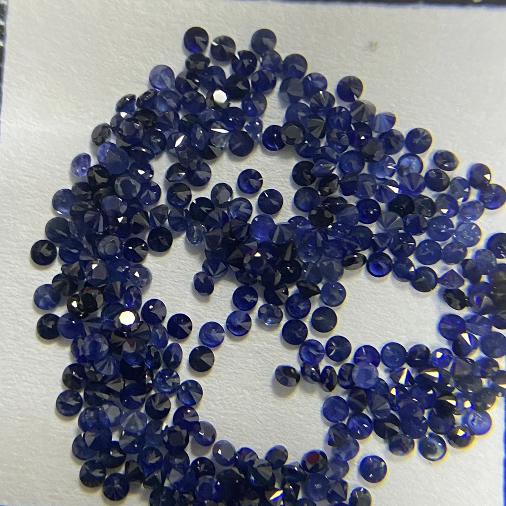 Natural Thailand Blue Sapphire 0.8-2.6mm Round A Quality Loose Gemstone Beads
