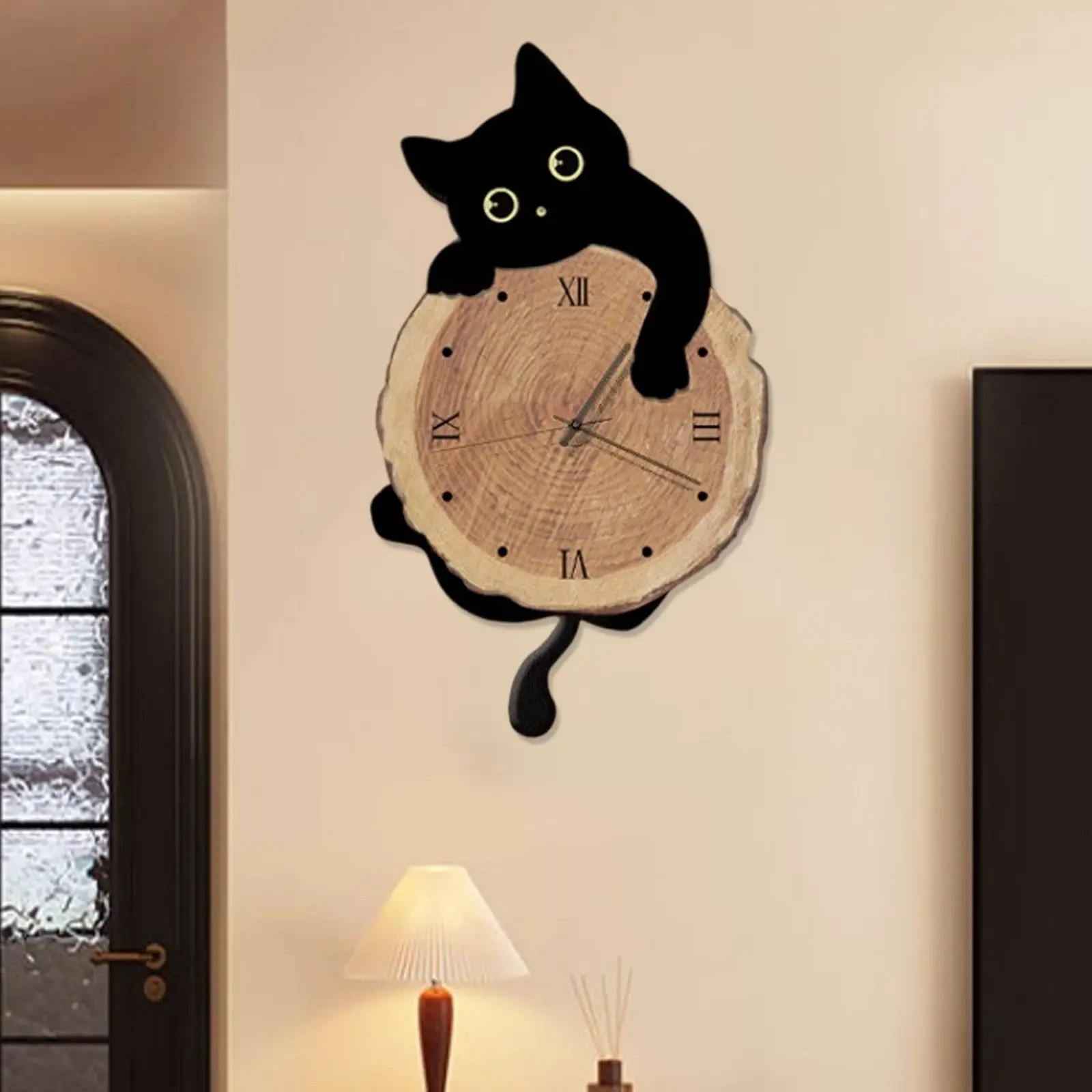 Cute Wooden Wall Clock Non Ticking Silent Hanging Clock for Home Living Room Dining Room Kids Bedroom Decoration Cute Wooden Wall Clock Non Ticking Silent Hanging Clock for Home Living Room Dining Room Kids Bedroom Decoration