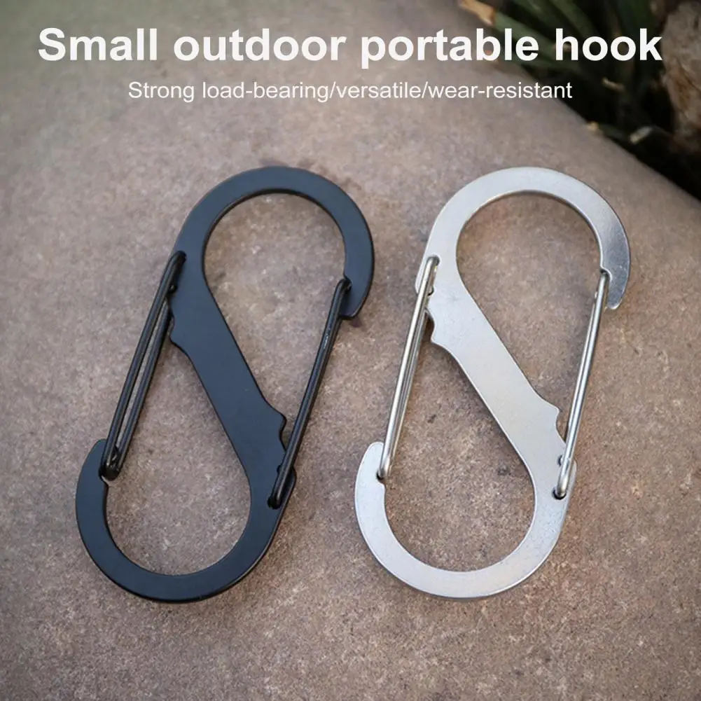 

Multifunctional Hanging Buckle Durable Aluminum Alloy Carabiner Clip Set with Double Hooks for Anti-theft Protection for Secure