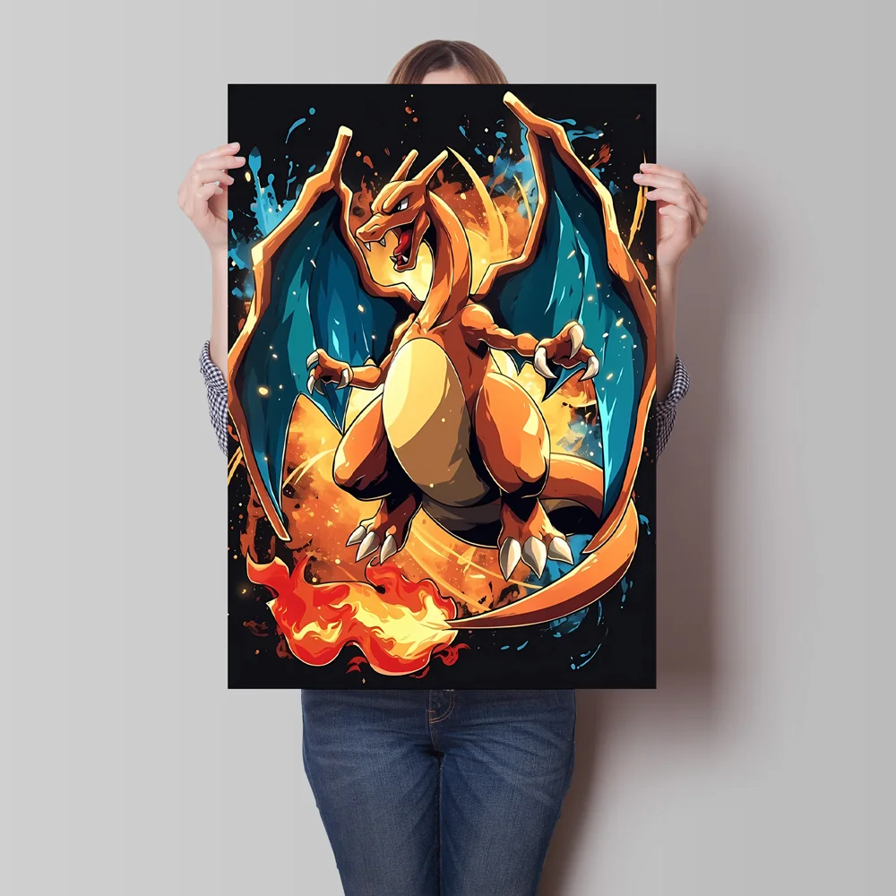 1pc frameless Canvas Paintings Classic Anime Character Pokemon Vaporeon Squirtle Poster Canvas Print Cartoon Picture Home Childr 5