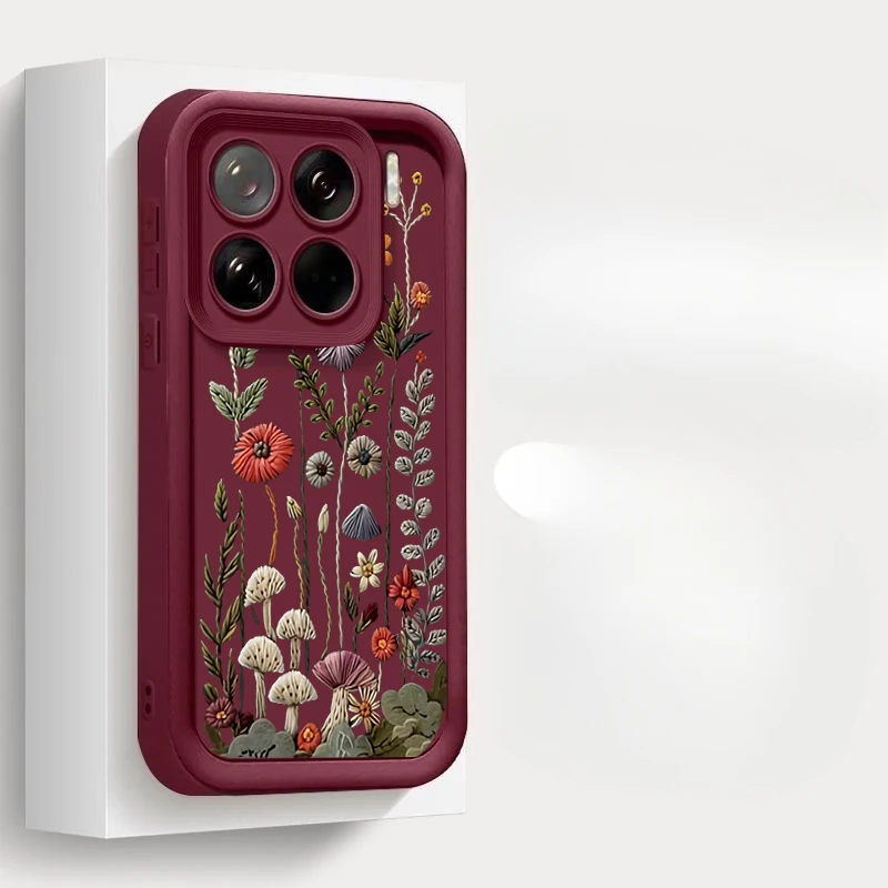 Elegant Embossed Floral Painted Phone Case