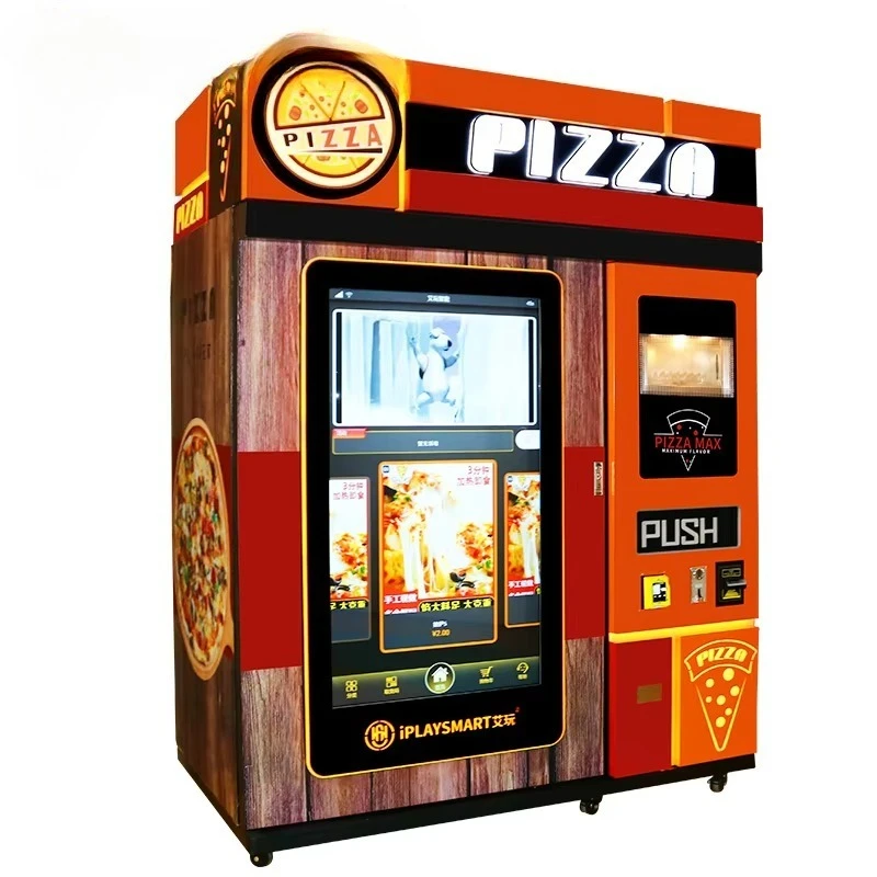 ตู้จำหน่ายสินค้าอัตโนมัติแบบหยอดเหรียญ แอปเปิ้ลเพย์ สำหรับเครื่องดื่ม ขนมขบเคี้ยว พิซซ่า 1