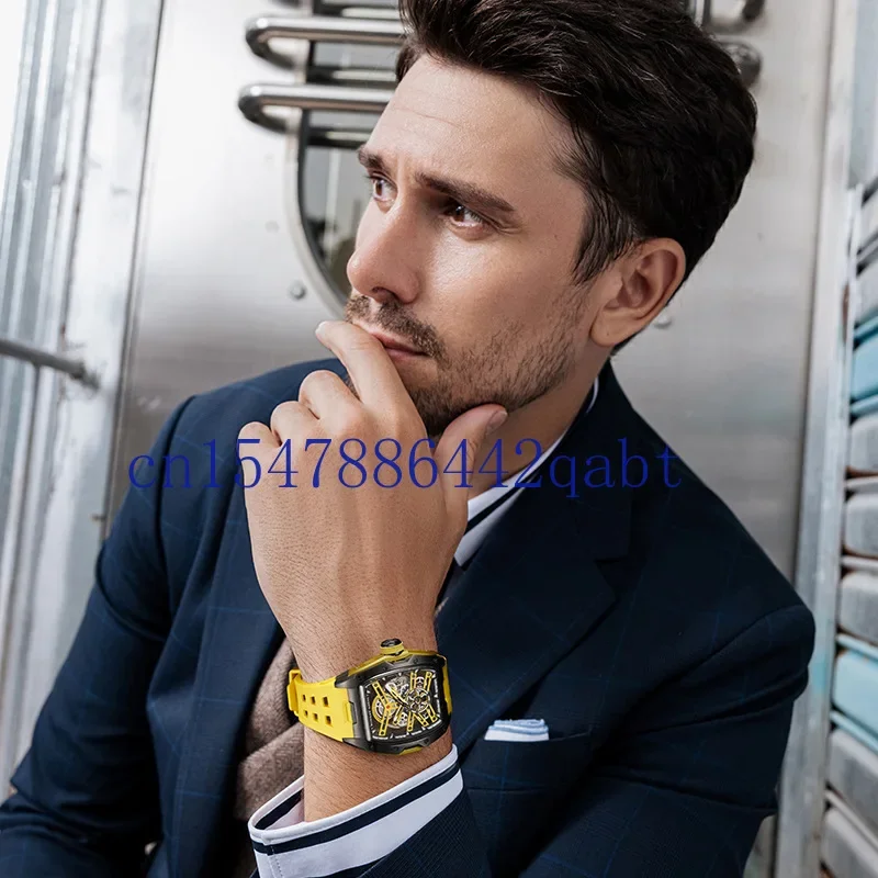 BONEST GATTI watch fully automatic mechanical watch double-sided hollow business