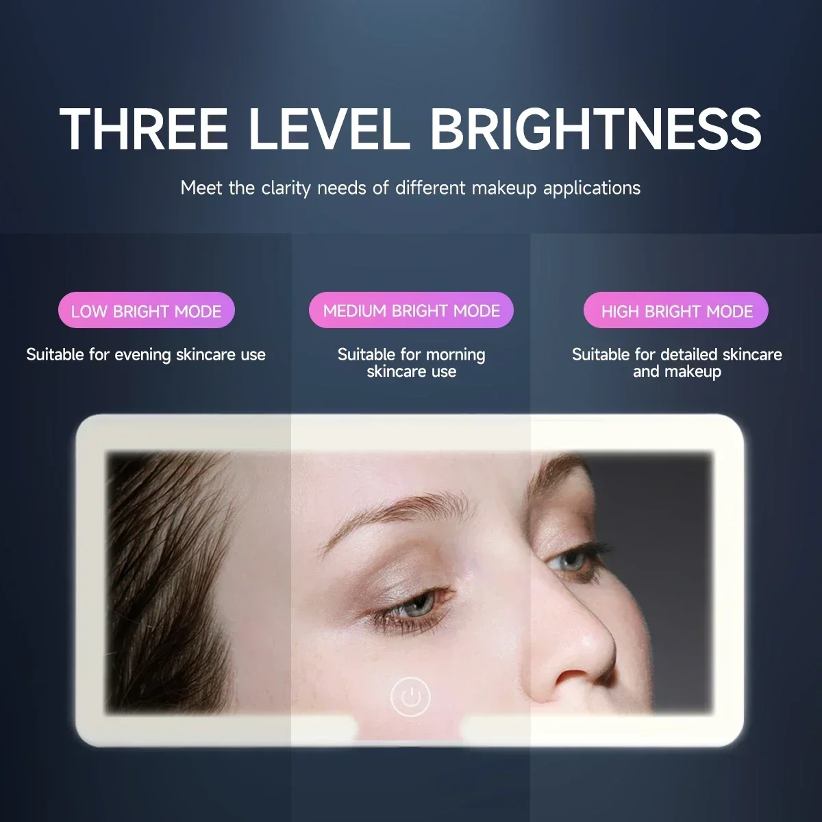 Car Sun Visor Vanity HD Mirror With LED Ultra Thin