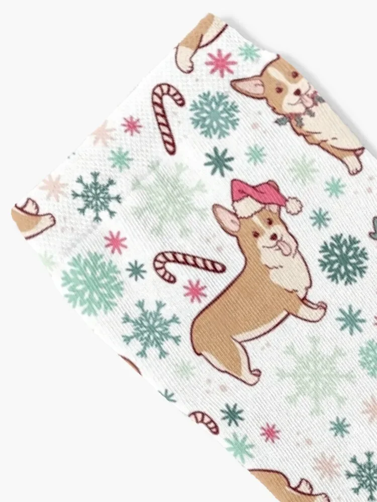 Corgi Christmas Socks FASHION Stockings man Thermal man winter New year's Designer Man Socks Women's